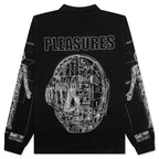 Schematic Long Sleeve Polo - Black