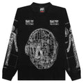 Schematic Long Sleeve Polo - Black