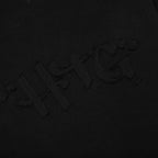 Script Embroidered Hoodie - Black