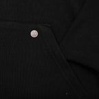 Script Embroidered Hoodie - Black