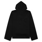 Script Embroidered Hoodie - Black