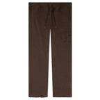 Script Embroidered Sweats - Brown