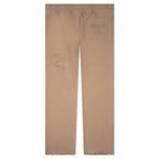 Script Embroidered Sweats - Light Brown