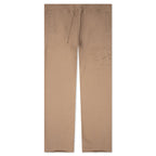 Script Embroidered Sweats - Light Brown