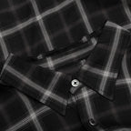 Shadow Plaid Rayon Shirt - Black