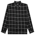 Shadow Plaid Rayon Shirt - Black