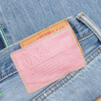 Sham Hand-Beaded Double-Wide Denim - Indigo