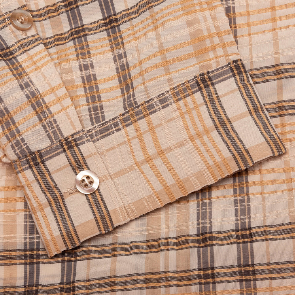 Sheer Flannel Shirt - Brown Checker