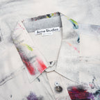 Painted Trompe-l’oeil Print Button Up Shirt - White/Multicolor
