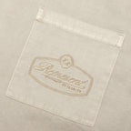 Short Sleeve Cotton Overshirt - Beige