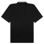 Crest Polo Shirt With Casual Pocket - Black