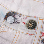 Denim Shorts - White/Multi