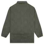 Coach Jacket - Skull Quilting Herringbone Olive