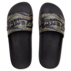 Slide Flat Sandals - Black/Khaki