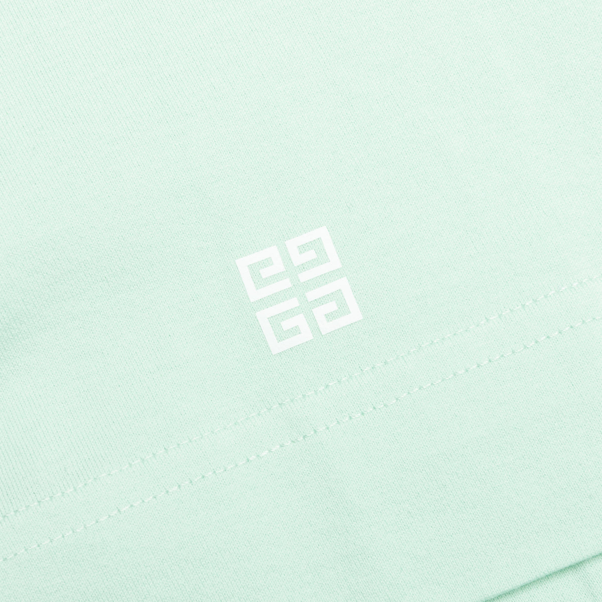 Slim Fit Reverse Print T-Shirt - Aqua Green