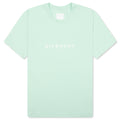 Slim Fit Reverse Print T-Shirt - Aqua Green