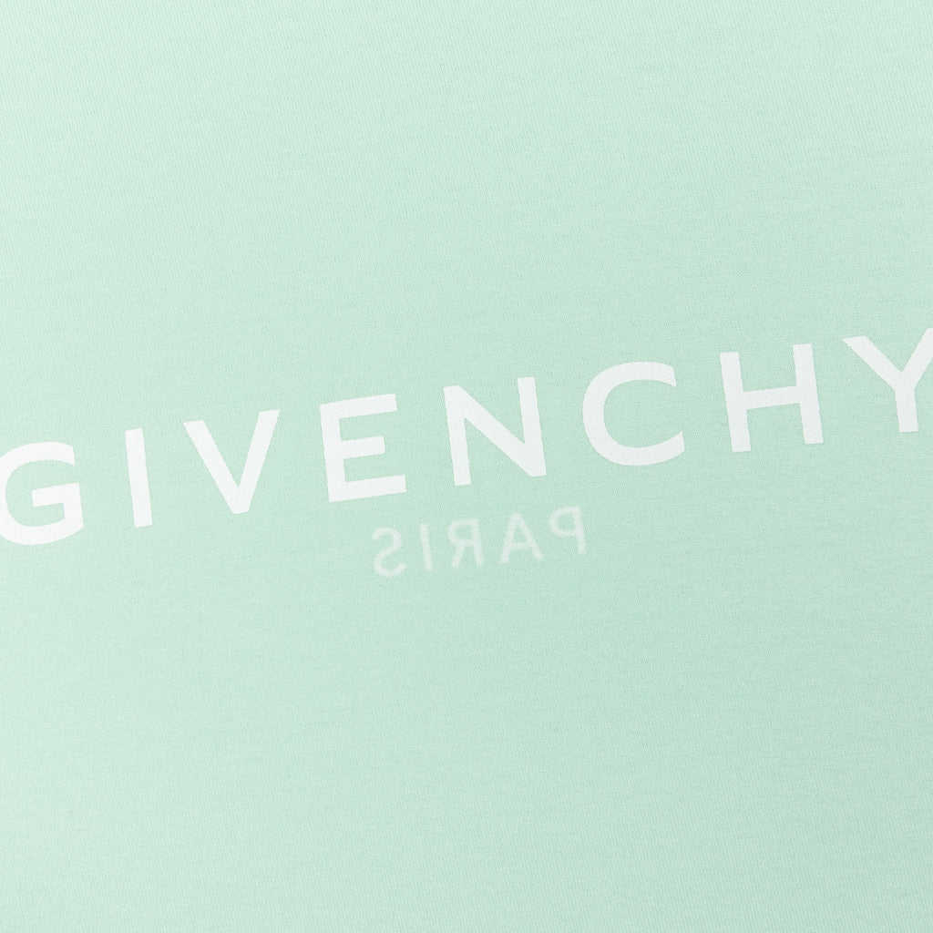 Slim Fit Reverse Print T-Shirt - Aqua Green