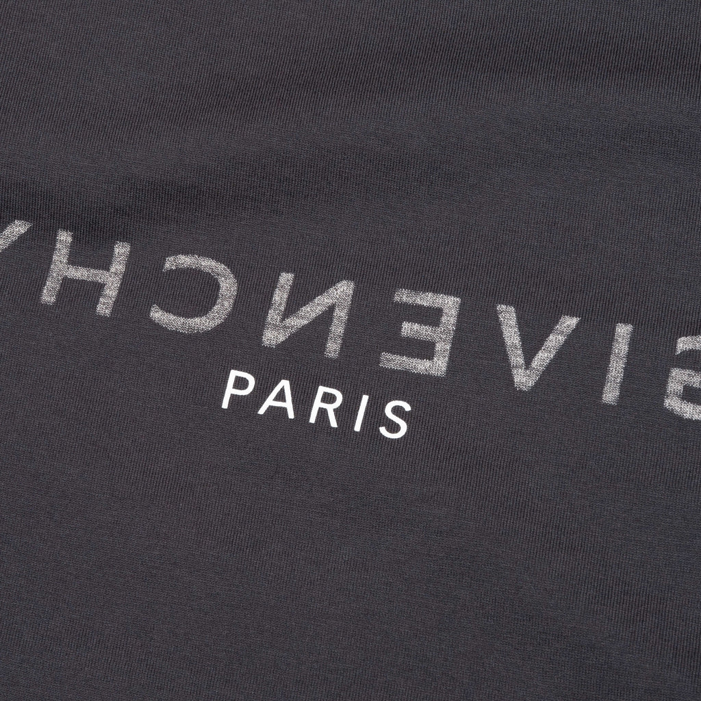 Slim Fit Reverse Print T-Shirt - Charcoal
