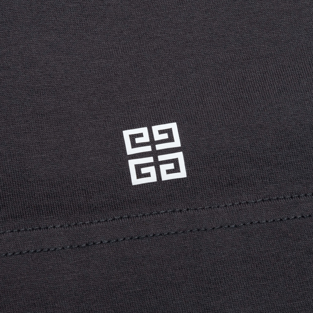 Slim Fit Reverse Print T-Shirt - Charcoal