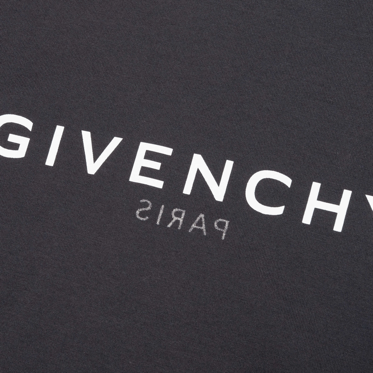 Slim Fit Reverse Print T-Shirt - Charcoal