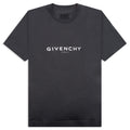 Slim Fit Reverse Print T-Shirt - Charcoal