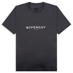 Slim Fit Reverse Print T-Shirt - Charcoal
