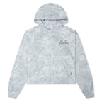 Snow Camo Eye Logo Zip-Up Hoodie - Washed White
