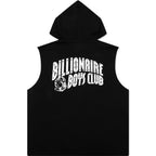 Space Sleeveless Hoodie - Black