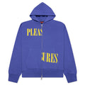 Split Zip Hoodie - Blue