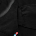 AirBrush Flower Zip-Up Hoodie - Black