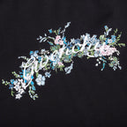 Flowers Cotton T-Shirt - Black