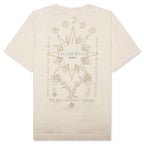 Reverse Cotton with Tarot Print T-Shirt - Ivory