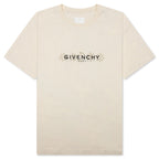 Reverse Cotton with Tarot Print T-Shirt - Ivory