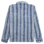 Stripe Sherpa Shirt - Indigo