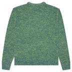 2 Tone Loose Gauge Sweater - Green