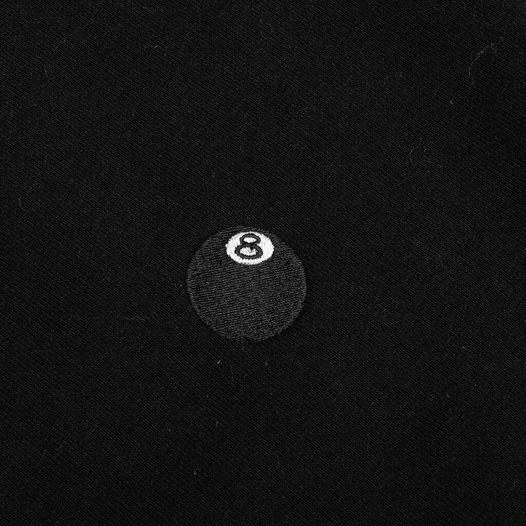 8 Ball Embroidered Hoodie - Black