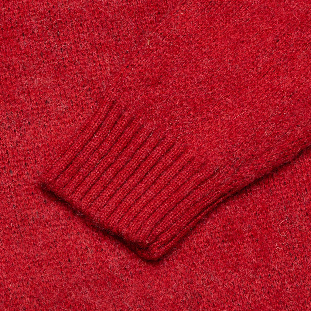 8 Ball Heavy Brushed Mohair Sweater - Red