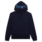 Back Hood Applique Hoodie - Navy