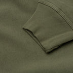 Back Hood Applique Hoodie - Olive