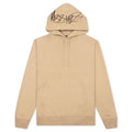 Back Hood Applique Hoodie - Beige