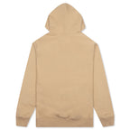 Back Hood Applique Hoodie - Beige