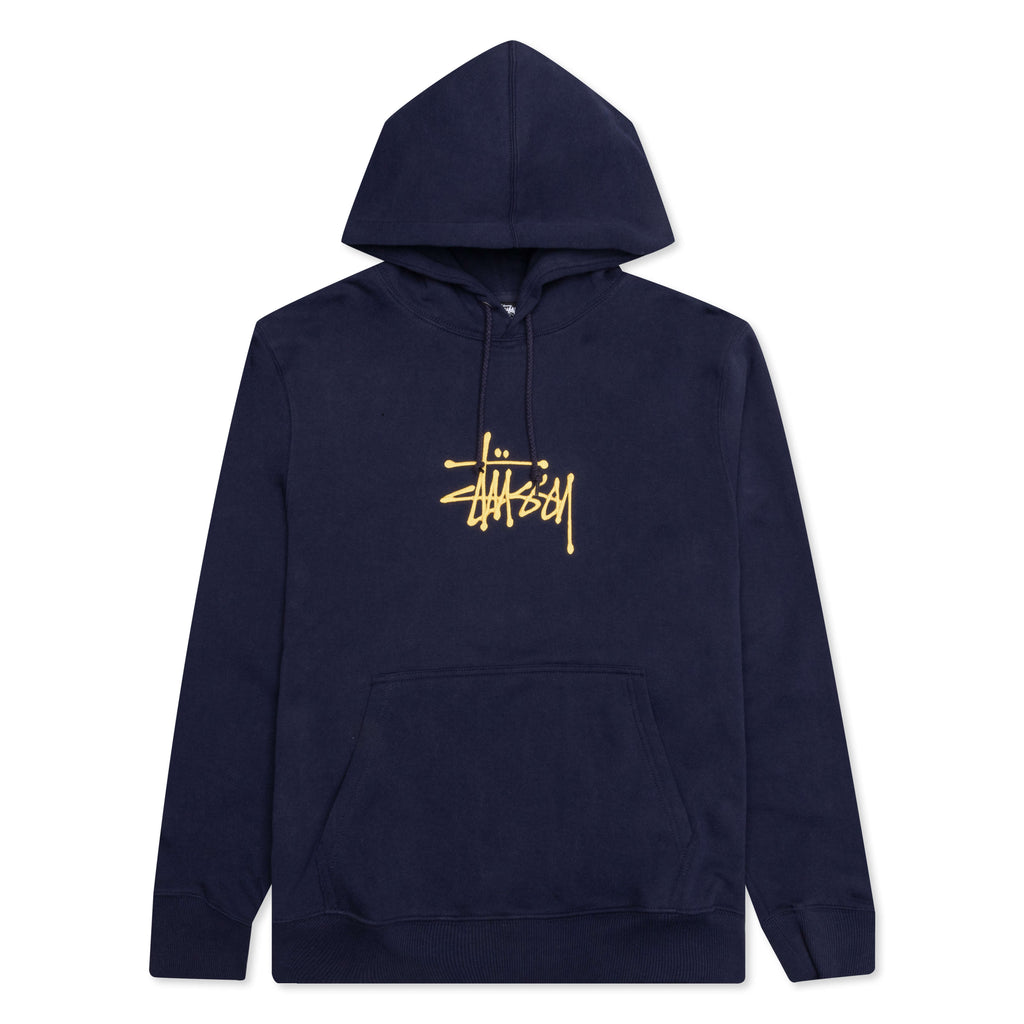 Basic Applique Hoodie - Navy