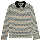 Diamond Pattern Polo - Olive