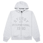 Established Printed Zip Hoodie - Ash Heather