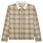 Frank Plaid Zip Shirt - Tan