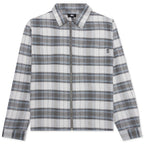 Heritage Plaid Zip L/S Shirt - Grey