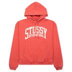 Stussy Intl Relaxed Hoodie - Washed Red