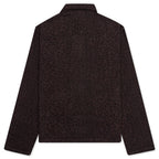 Leopard Mesh Zip Jacket - Brown