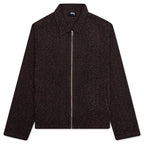 Leopard Mesh Zip Jacket - Brown