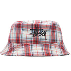 Madras Plaid Big Logo Bucket - Red